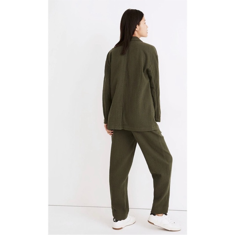Madewell Shaw Olive Green Diamond Jacquard Blazer Womens Small - Picture 6 of 13